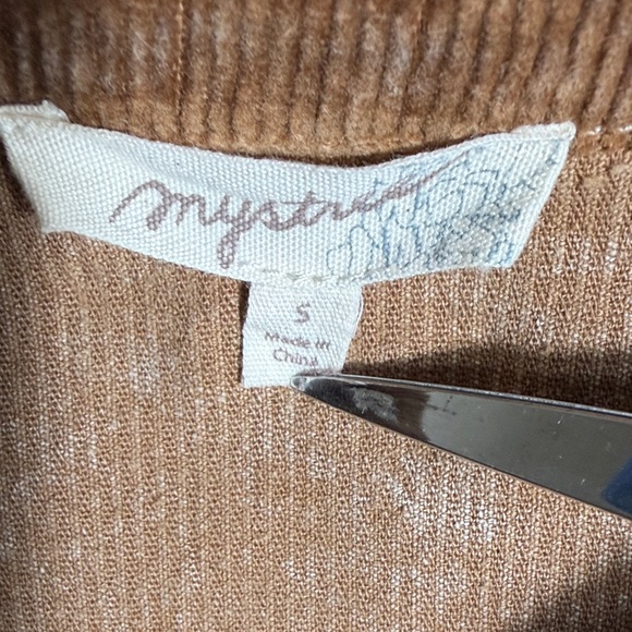 Boho Floral Corduroy Patchwork Shirt Jacket Size S - Picture 6 of 6